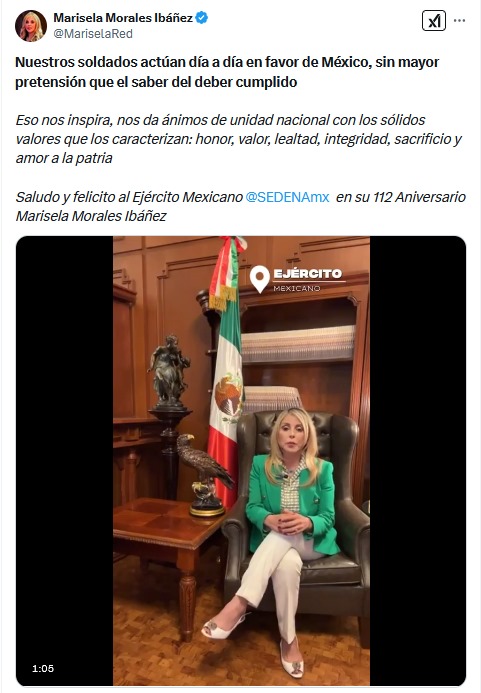 Nuestros soldados actúan día a día en favor de México: Marisela Morales