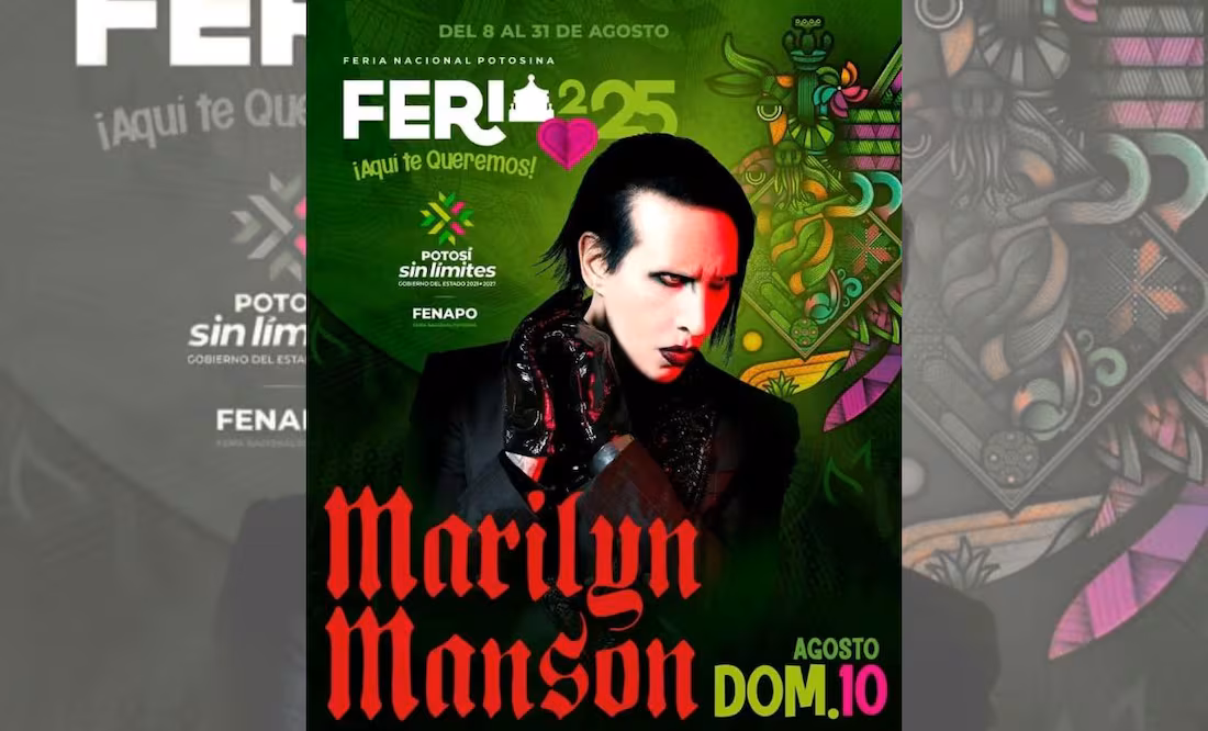 La FENAPO enfrenta presión para cancelar el concierto de Marilyn Manson por “falta de valores”