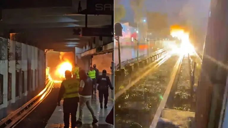 Explosión e incendio en Línea 2 del Metro: caos y suspensión momentánea del servicio