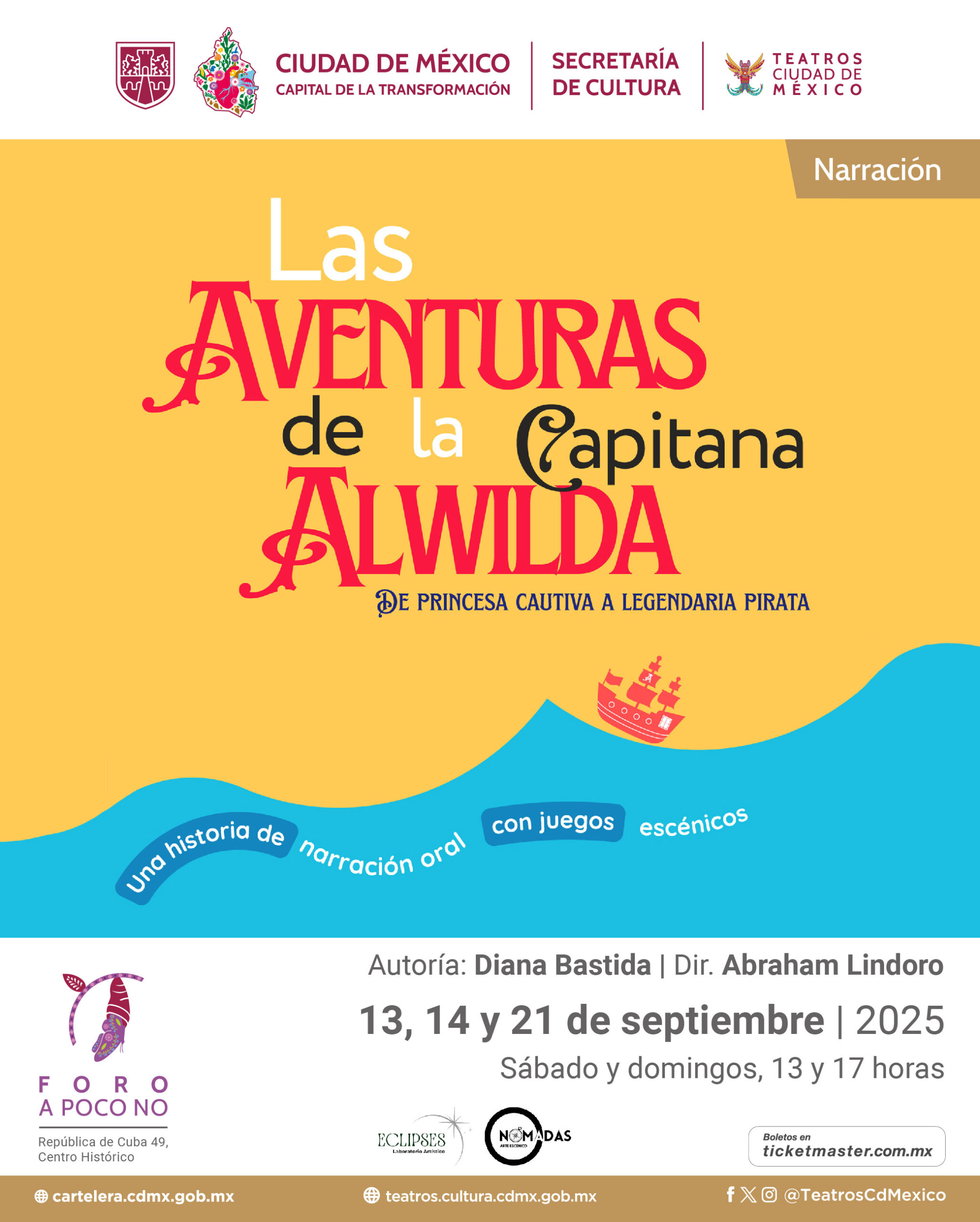 De princesa cautiva a pirata feminista: teatro que libera mentes en la CDMX