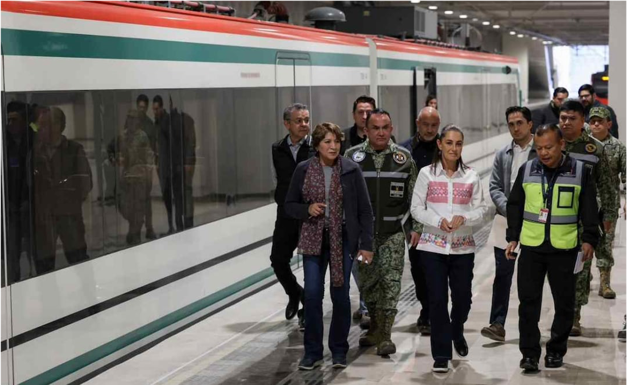 Tren al AIFA arrancará en 2026: Sheinbaum prueba el recorrido y confirma fecha clave