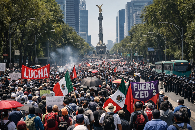 Viernes de caos en CDMX entre marchas, tráfico y presión vial