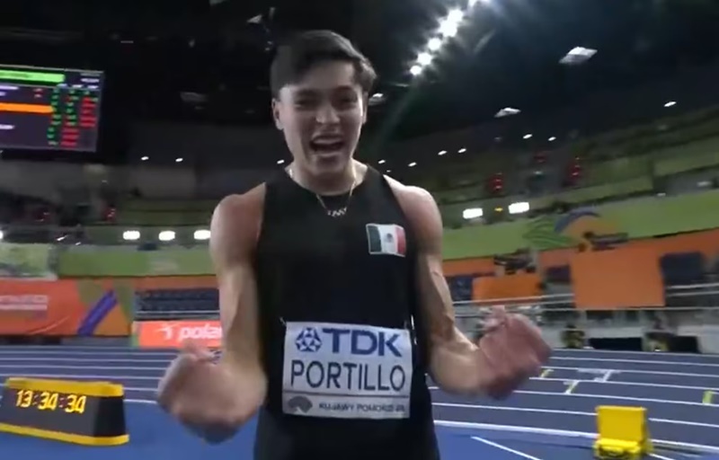Erick Portillo gana plata histórica en Mundial bajo techo