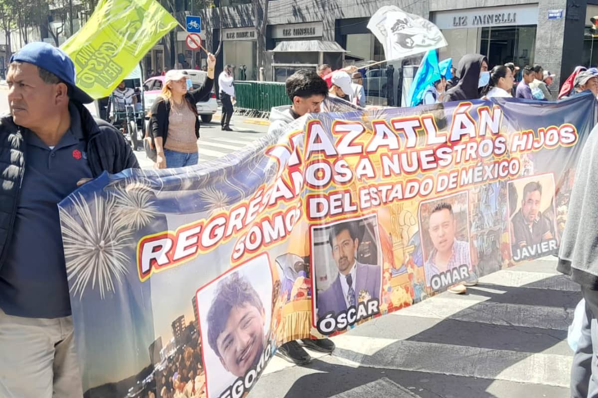 “Mazatlán, regrésanos a nuestros hijos”: protestas en CDMX por turistas desaparecidos desde febrero