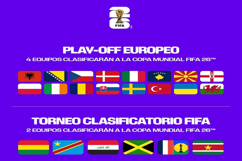 Repechajes rumbo al Mundial 2026 definen últimos boletos