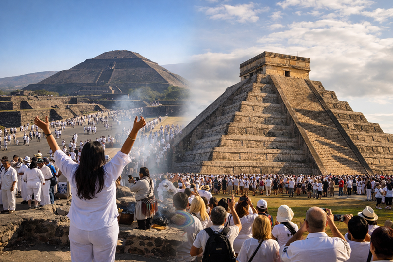 Teotihuacán y Chichén Itzá, los más visitados por equinoccio de primavera