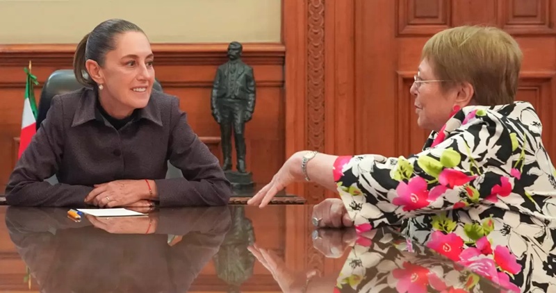 Claudia Sheinbaum mantiene respaldo de México a Michelle Bachelet