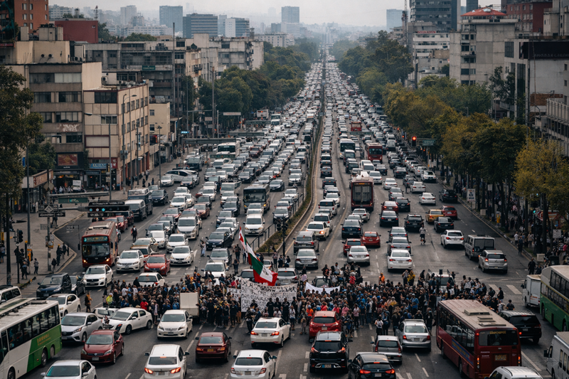 Bloqueos y marchas colapsan Eje Central; Metro Línea 3 registra saturación