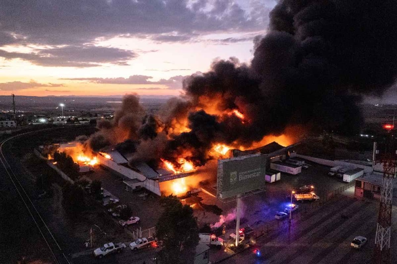 FGR investiga incendio en bodega de frijol tras protestas en Zacatecas