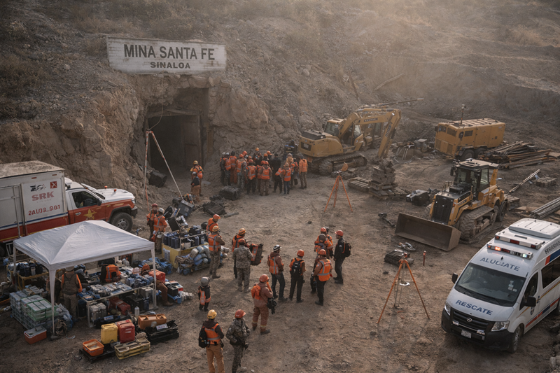 Localizan tercer minero fallecido en El Rosario; continúa rescate del cuarto trabajador